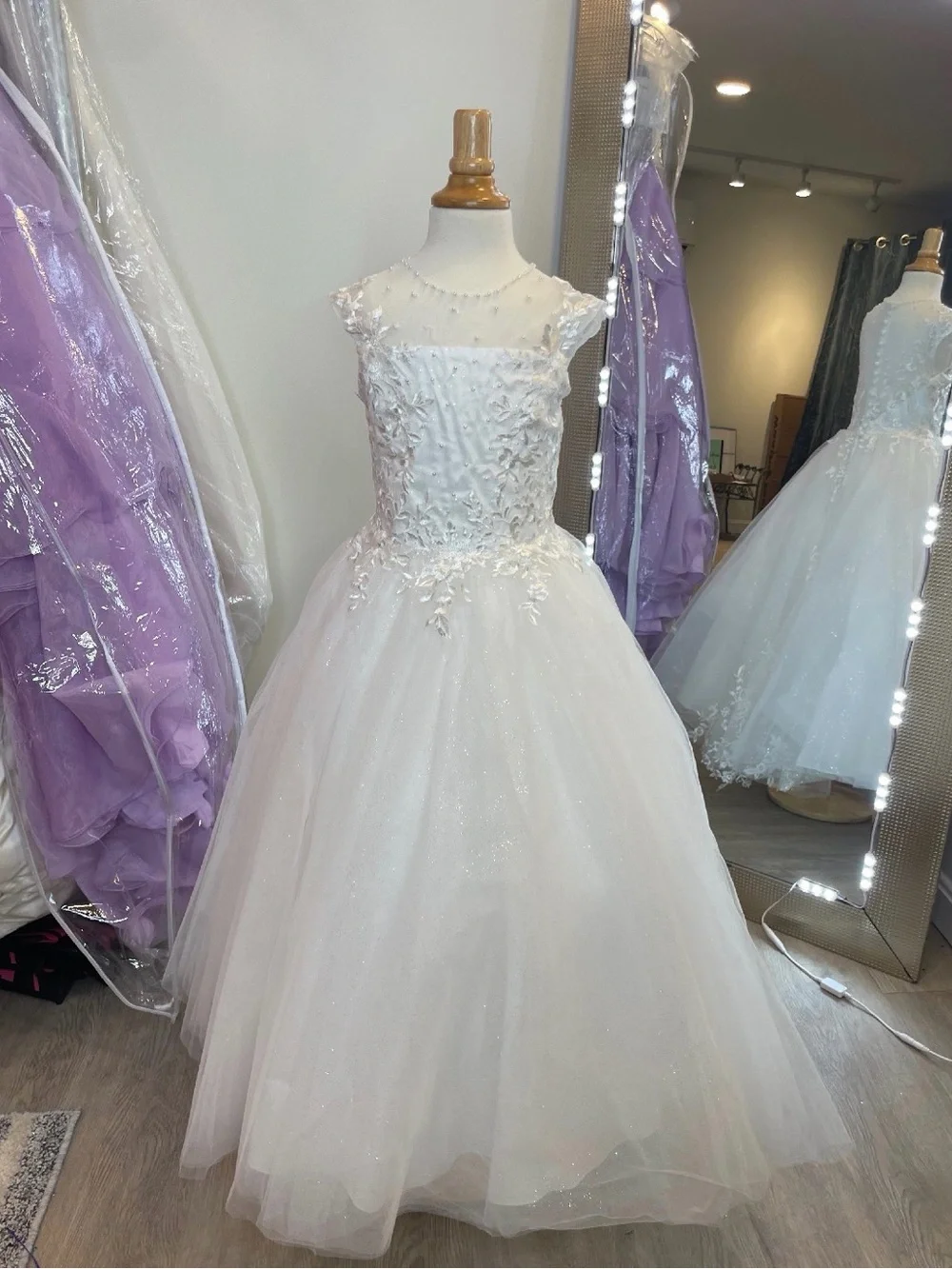 Rachel Allan Lace Tulle Flower Girl Gown